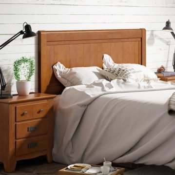 Cabezal y cama de madera a medida